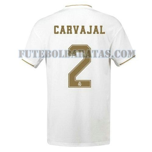 camisa carvajal 2 real madrid 2019-2020 home - branco homens