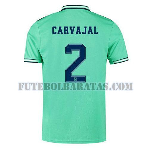 camisa carvajal 2 real madrid 2019-2020 third - verde homens