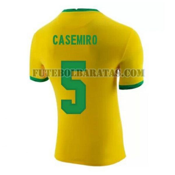 camisa casemiro 5 brasil 2020-2021 home - amarelo homens