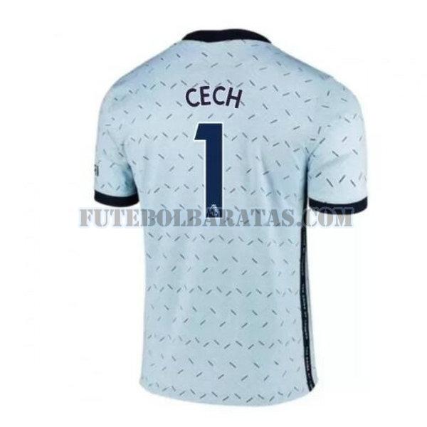 camisa cech 1 chelsea 2020-2021 away - azul homens
