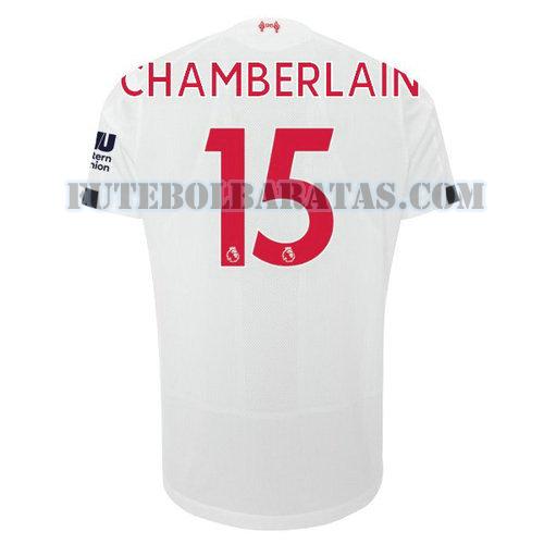 camisa chamberlain 15 liverpool 2019-2020 away - branco homens