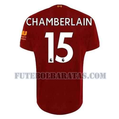 camisa chamberlain 15 liverpool 2019-2020 home - vermelho homens