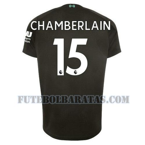 camisa chamberlain 15 liverpool 2019-2020 third - preto homens