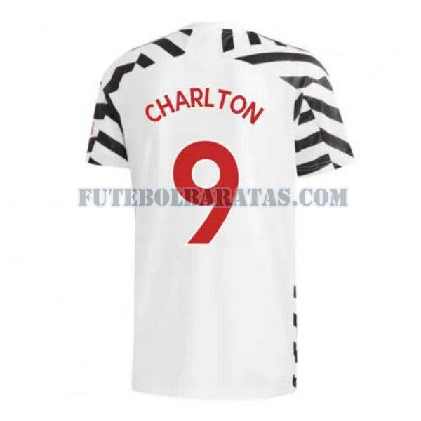 camisa charlton 9 manchester united 2020-2021 third - preto homens