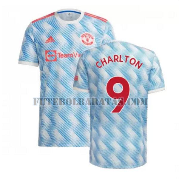 camisa charlton 9 manchester united 2021 2022 away - azul homens