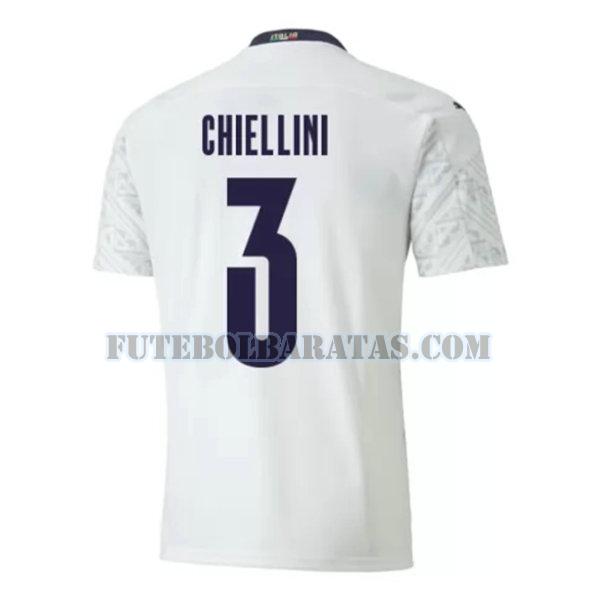 camisa chiellini 3 itália 2020 away - branco homens