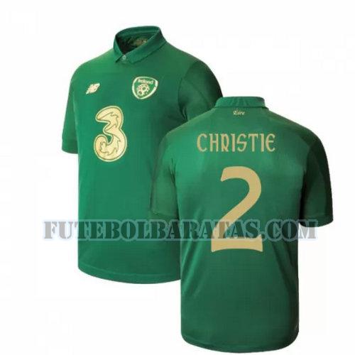camisa christie 2 irlanda 2020 home - verde homens