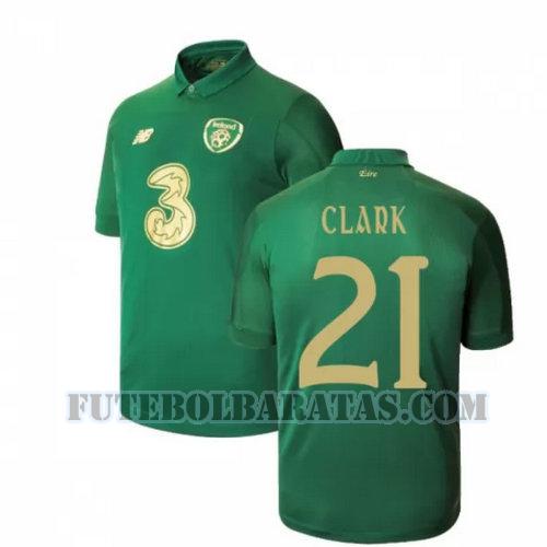 camisa clark 21 irlanda 2020 home - verde homens