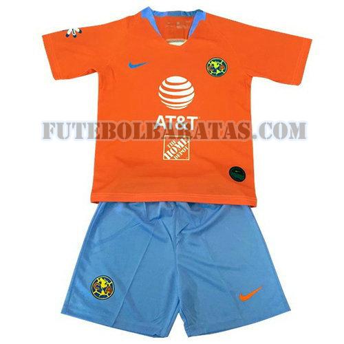 camisa club américa 2019-2020 third - laranja meninos