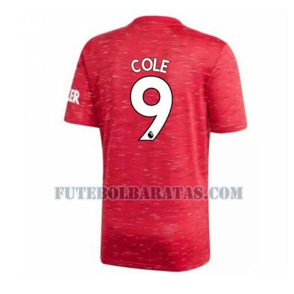 camisa cole 9 manchester united 2020-2021 home - vermelho homens