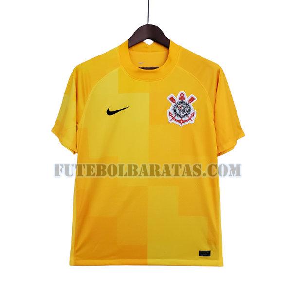 camisa corinthians paulista 2021 2022 goleiro - amarelo homens
