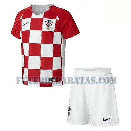 camisa croácia 2018 home - vermelho meninos