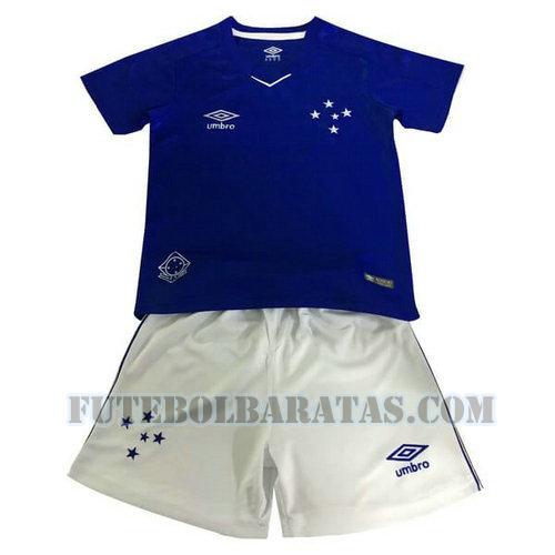 camisa cruzeiro esporte clube 2019-2020 home - azul meninos