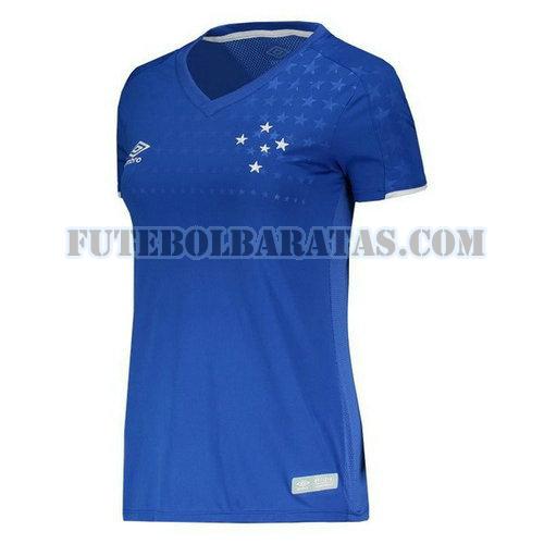 camisa cruzeiro esporte clube 2019-2020 home - azul mulheres