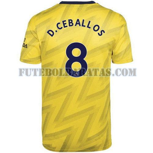 camisa d.ceballos 8 arsenal 2019-2020 away - amarelo homens