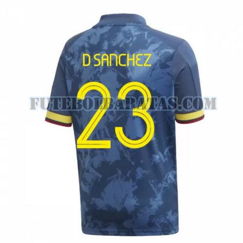 camisa d sanchez 23 colômbia 2020 away - azul homens