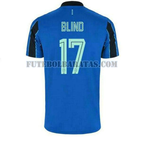 camisa daley blind 17 ajax amsterdam 2021 2022 away - azul homens