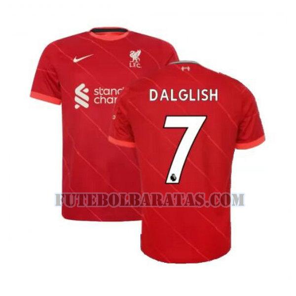 camisa dalglish 7 liverpool 2021 2022 home - vermelho homens