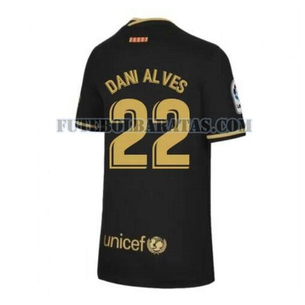 camisa dani alves 22 barcelona 2020-2021 away - preto homens