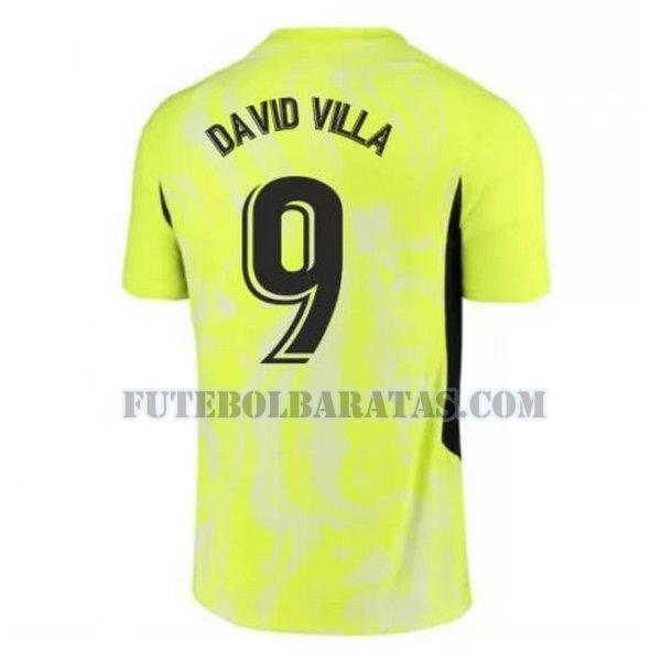 camisa david villa 9 atlético madrid 2020-2021 third - verde homens
