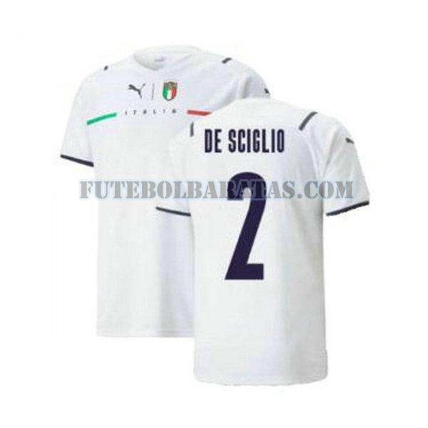camisa de sciglio 2 itália 2021 2022 away - branco homens