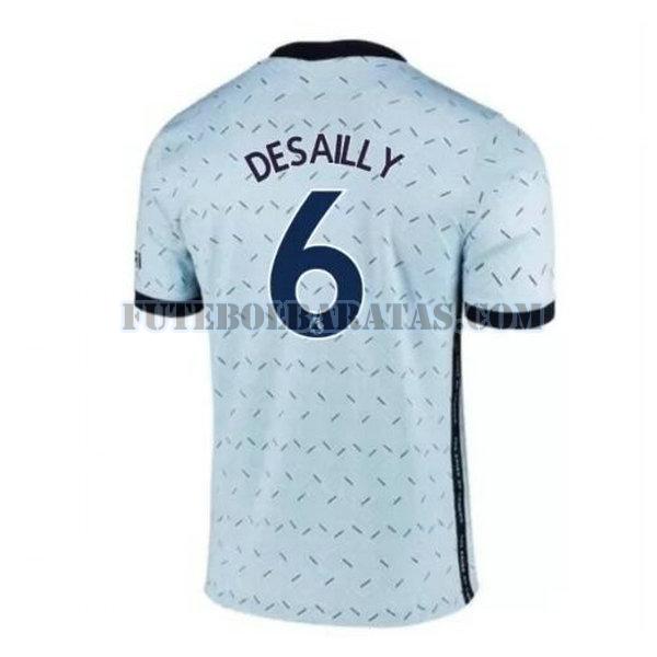camisa desailly 6 chelsea 2020-2021 away - azul homens
