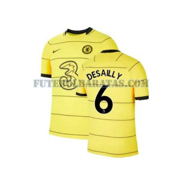 camisa desailly 6 chelsea 2021 2022 third - amarelo homens