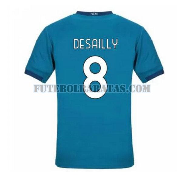 camisa desailly 8 ac milan 2020-2021 third - azul homens
