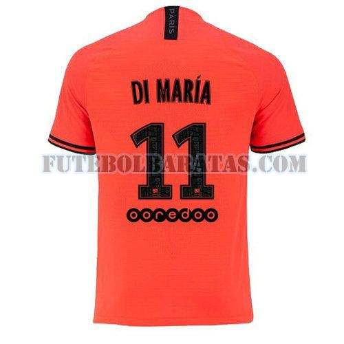 camisa di maria 11 paris saint-germain jordan 2020 away - laranja homens