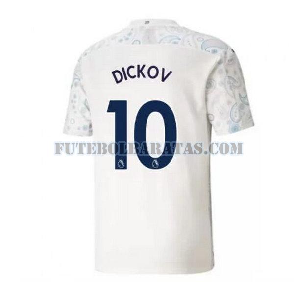 camisa dickov 10 manchester city 2020-2021 third - branco homens