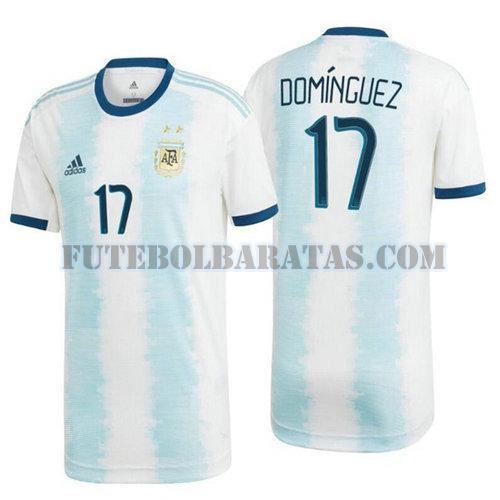 camisa dominguez 17 argentina 2020 home - branco homens