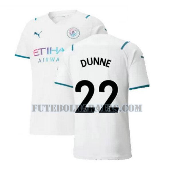 camisa dunne 22 manchester city 2021 2022 away - branco homens