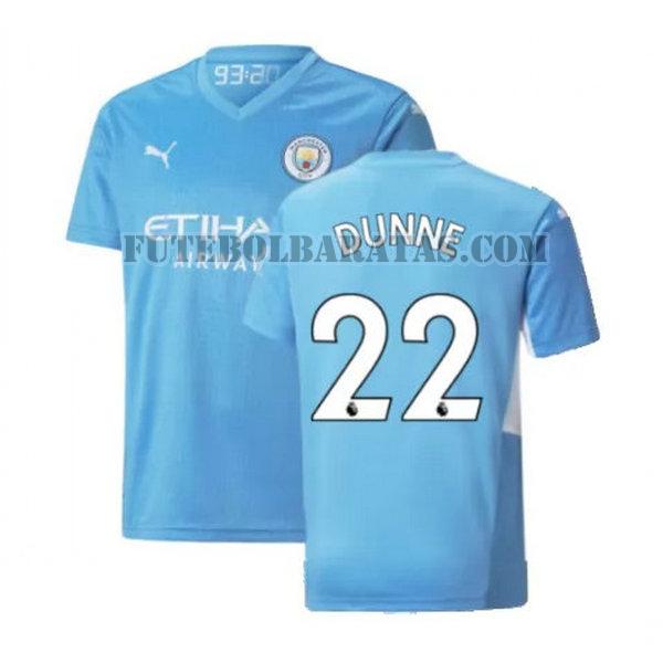 camisa dunne 22 manchester city 2021 2022 home - azul homens