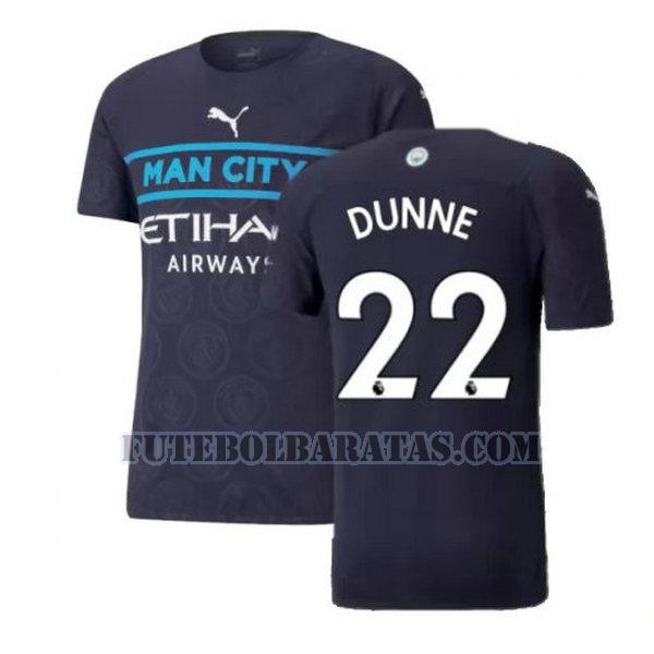 camisa dunne 22 manchester city 2021 2022 third - preto homens