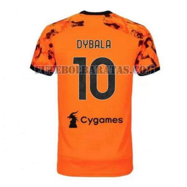 camisa dybala 10 juventus 2020-2021 third - laranja homens