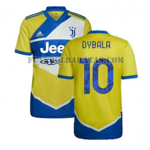 camisa dybala 10 juventus 2021 2022 third - amarelo azul homens