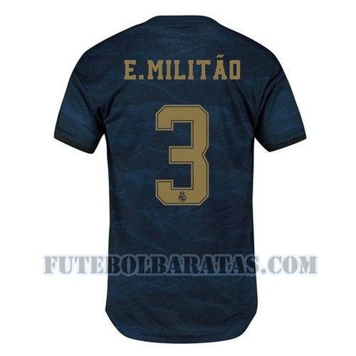 camisa e.militão 3 real madrid 2019-2020 away - azul homens