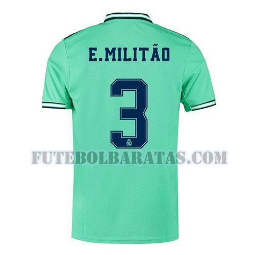 camisa e.militão 3 real madrid 2019-2020 third - verde homens