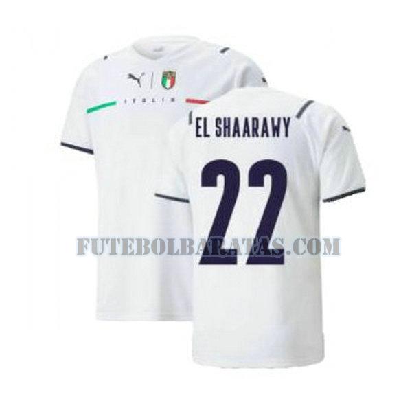 camisa el shaarawy 22 itália 2021 2022 away - branco homens