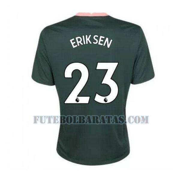 camisa eriksen 23 tottenham hotspur 2020-2021 away - verde homens