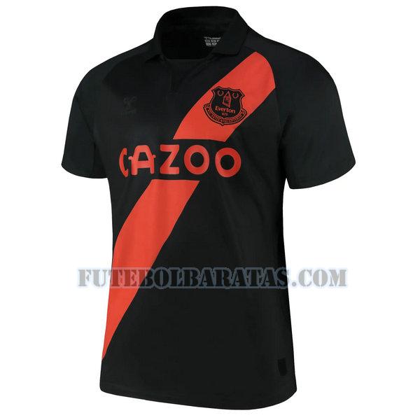 camisa everton 2021 2022 away - preto homens