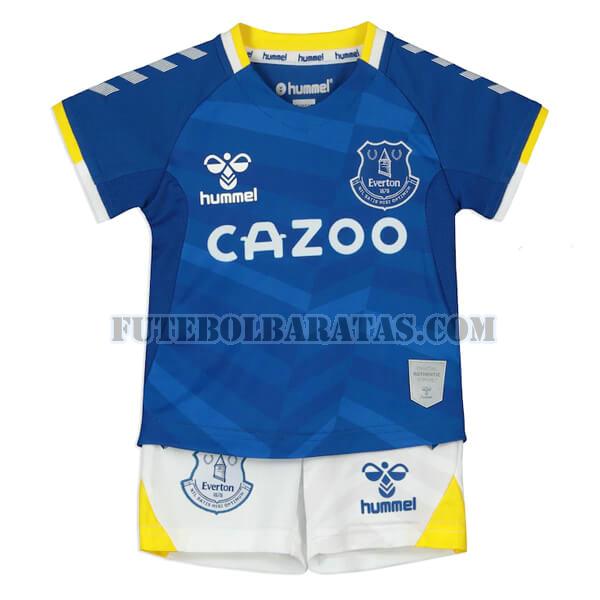 camisa everton 2021 2022 home - azul meninos
