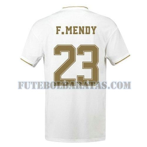 camisa f.mendy 23 real madrid 2019-2020 home - branco homens