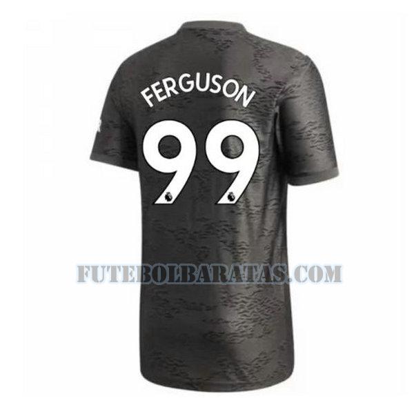 camisa ferguson 99 manchester united 2020-2021 away - preto homens