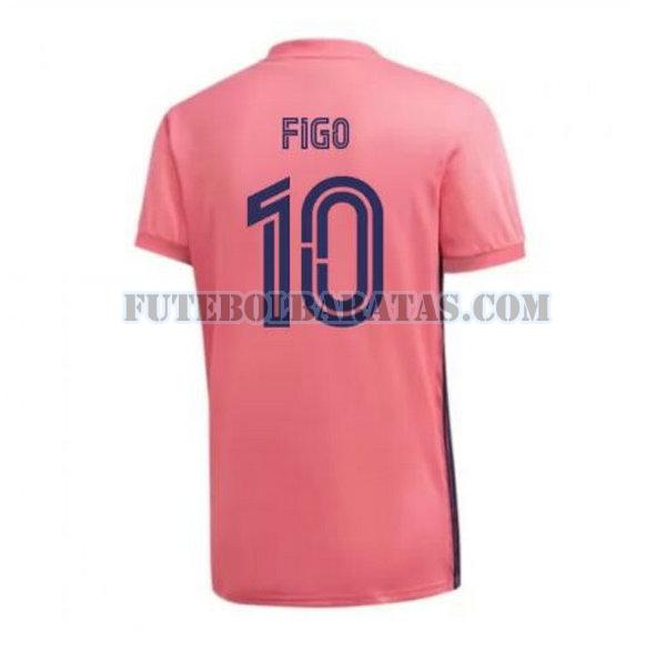camisa figo 10 real madrid 2020-2021 away - rosa homens