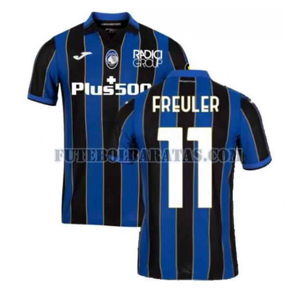 camisa freuler 11 atalanta bc 2021 2022 home - azul preto homens