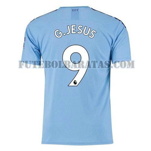 camisa g.jesus 9 manchester city 2019-2020 home - azul homens