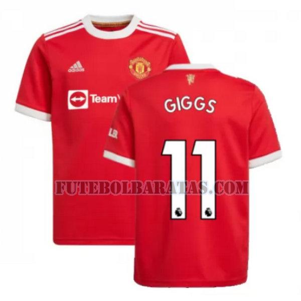 camisa giggs 11.jpg manchester united 2021 2022 home - vermelho homens