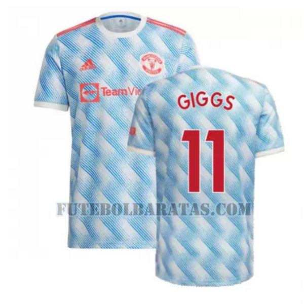 camisa giggs 11 manchester united 2021 2022 away - azul homens