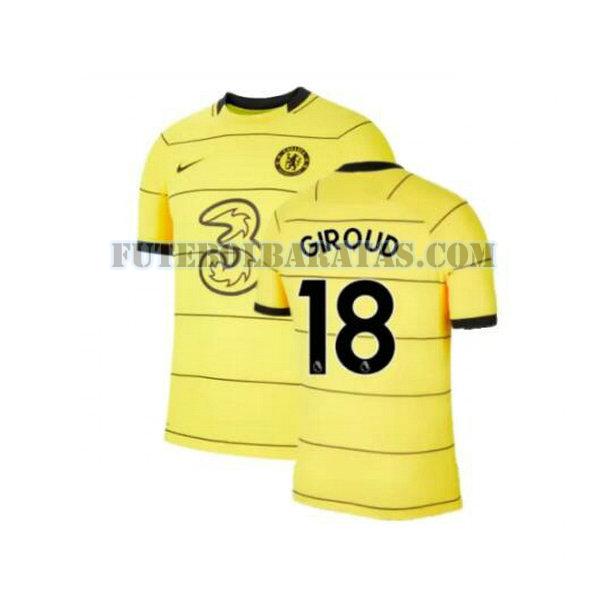 camisa giroud 18 chelsea 2021 2022 third - amarelo homens